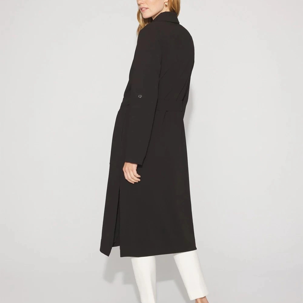 Crepe Duster Coat with Self-Belt New with tags size M retail $195 - Picture 4 of 4